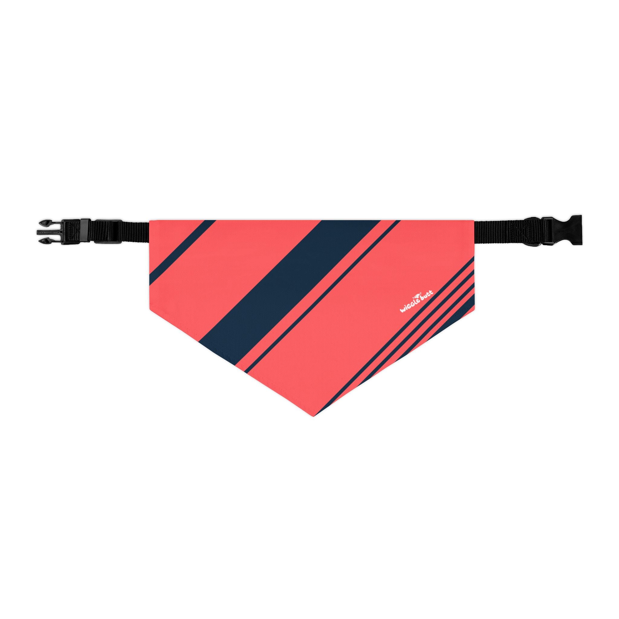 Red and Navy Stripes - Bandana Collar