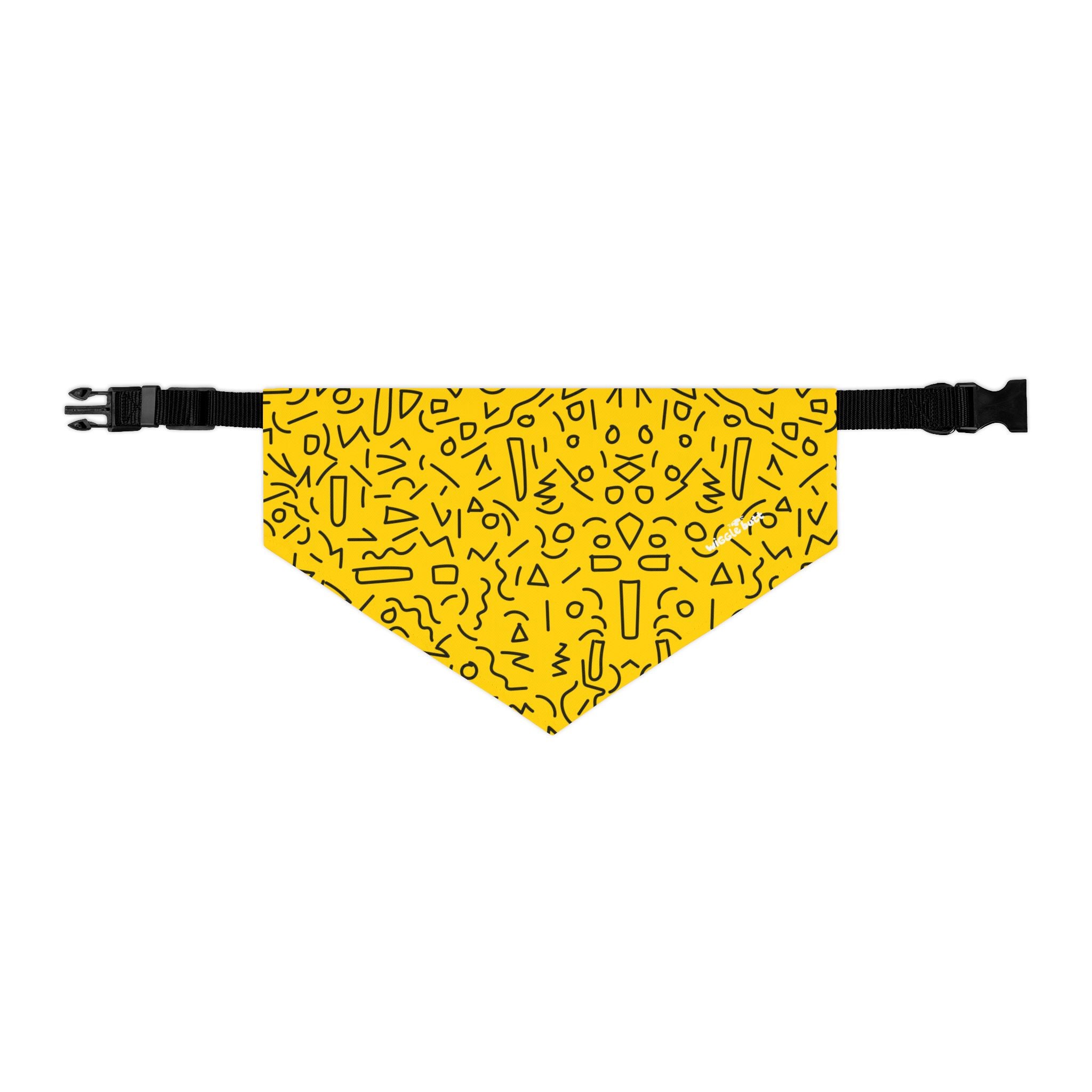 Scribbles (Yellow) - Bandana Collar