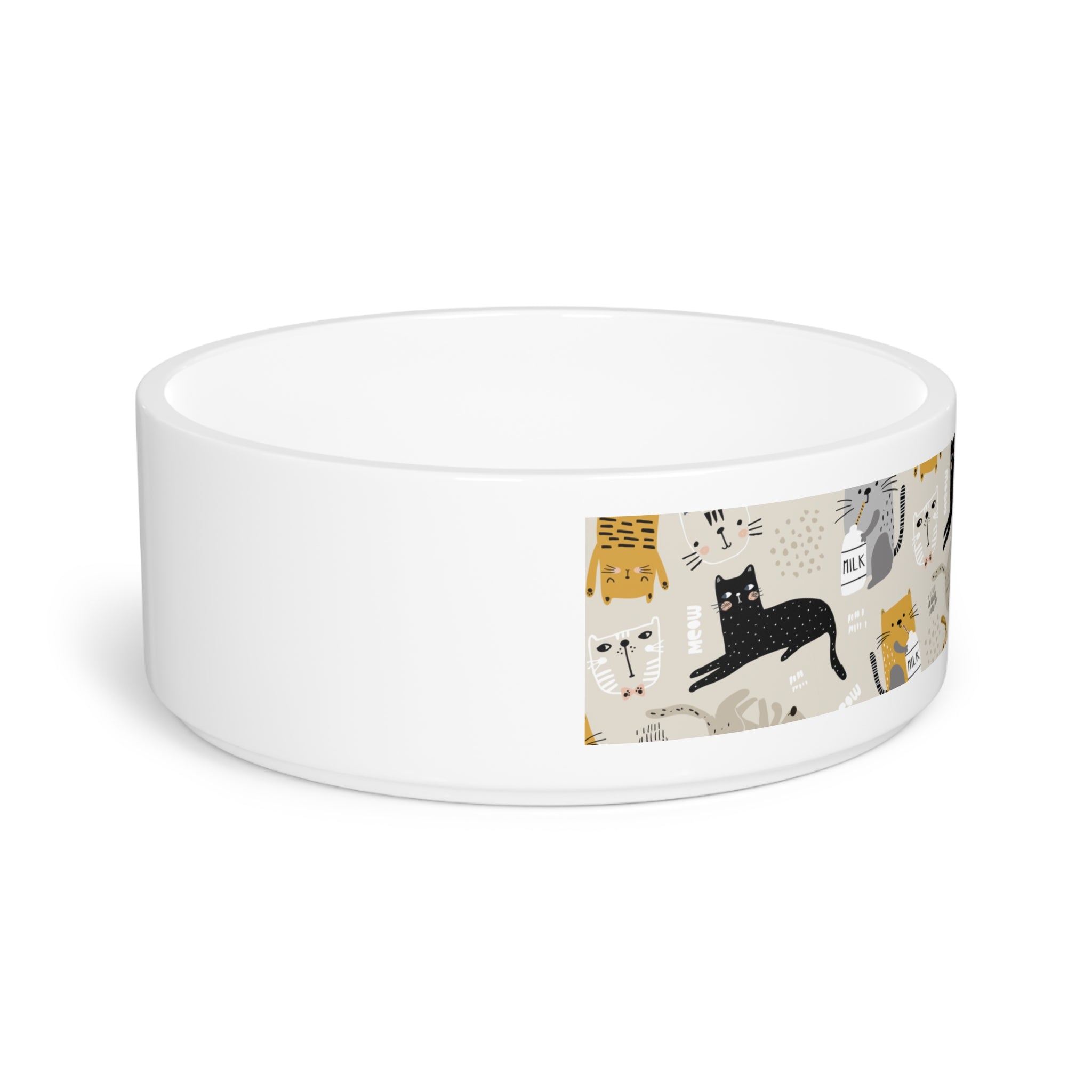 Cats 'n Milk - Ceramic Pet Bowl