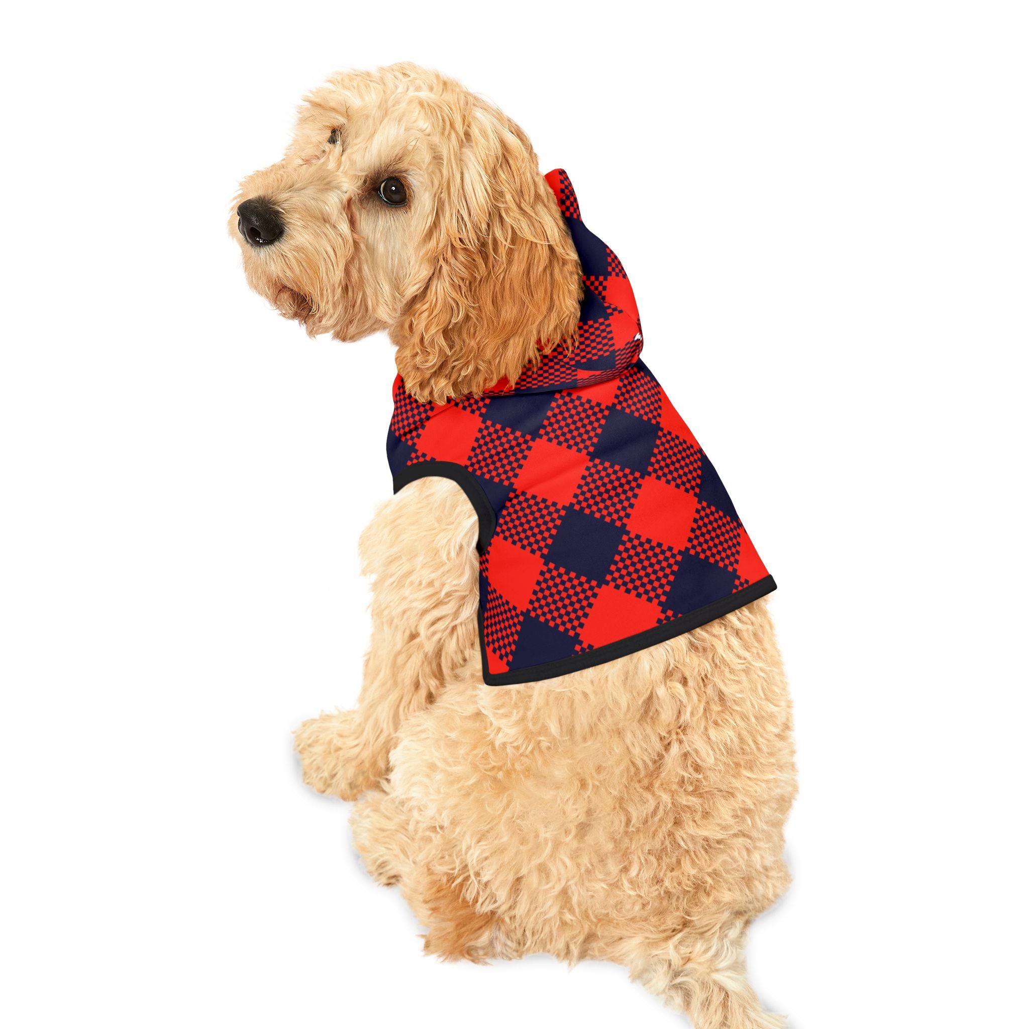 Preppy Plaid (Red) - Pet Hoodie