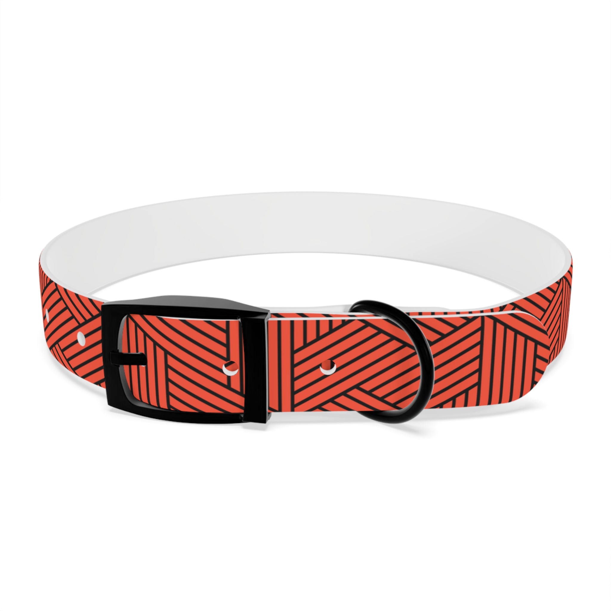 Geometric (Red) - Hypoallergenic Dog Collar