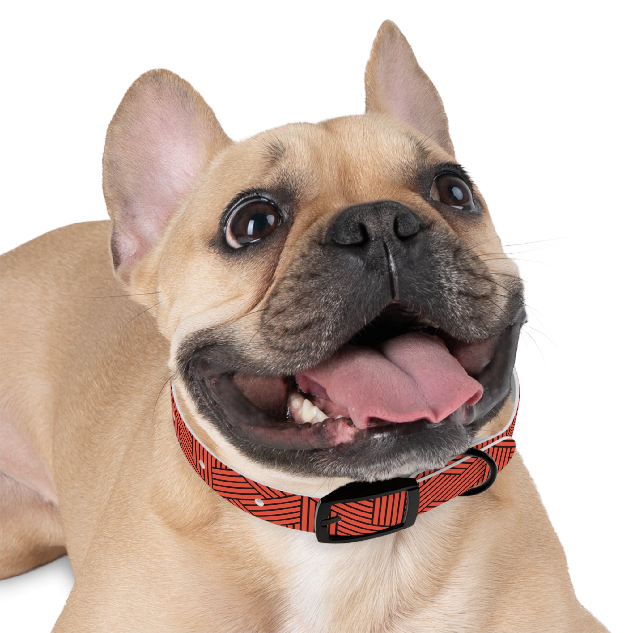 Geometric (Red) - Hypoallergenic Dog Collar