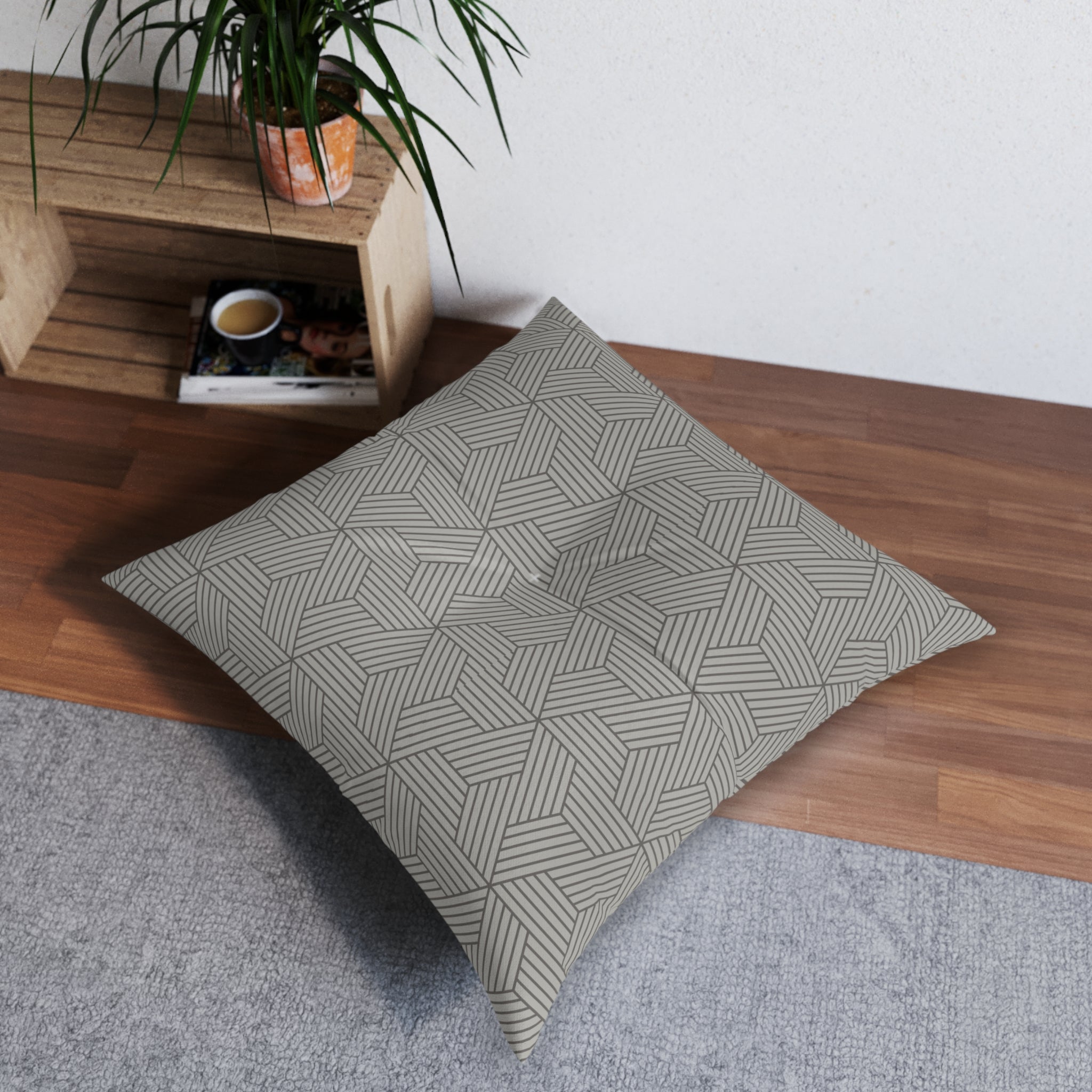 Pet Bed (Geometric Grey Design)