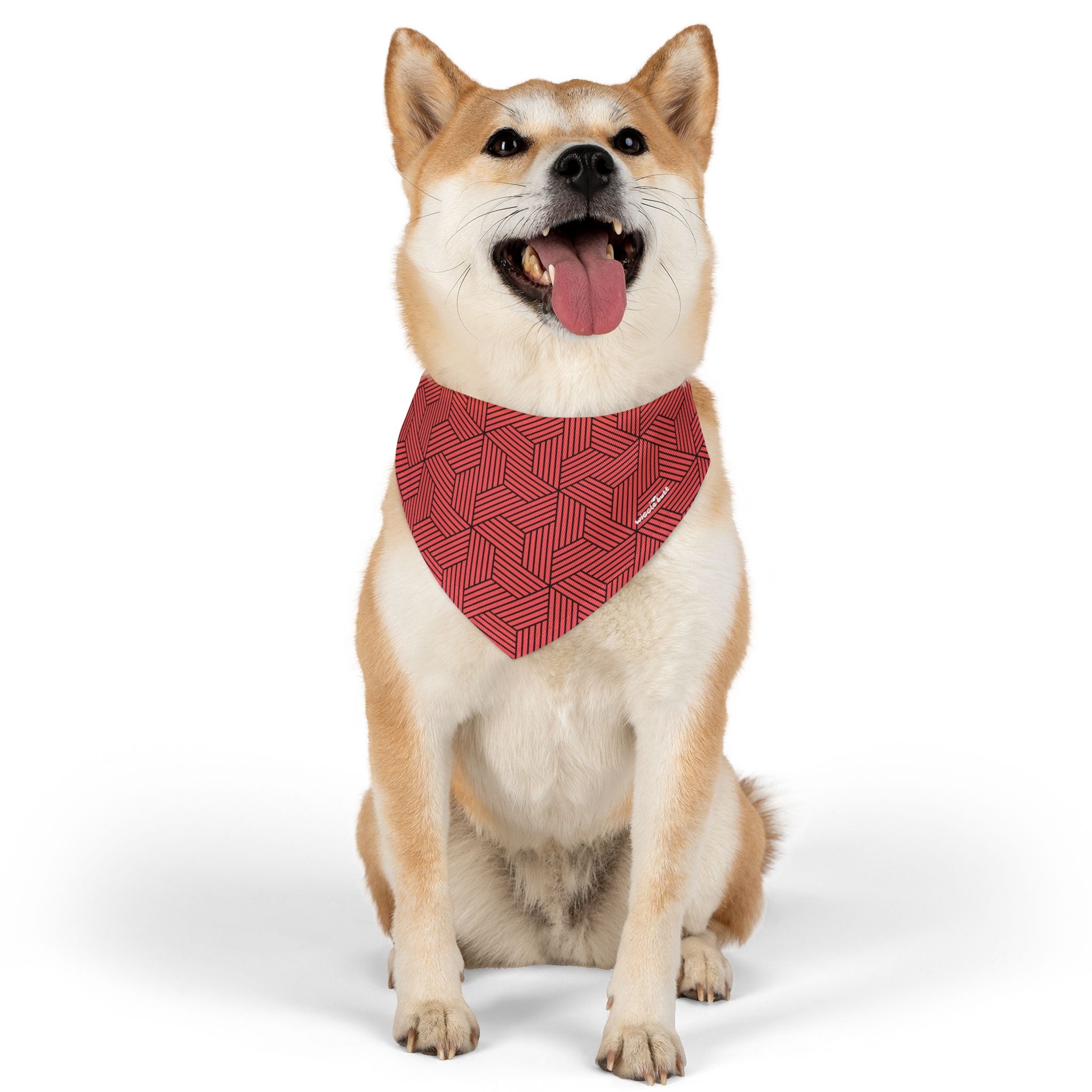 Geometric (Red) - Bandana Collar